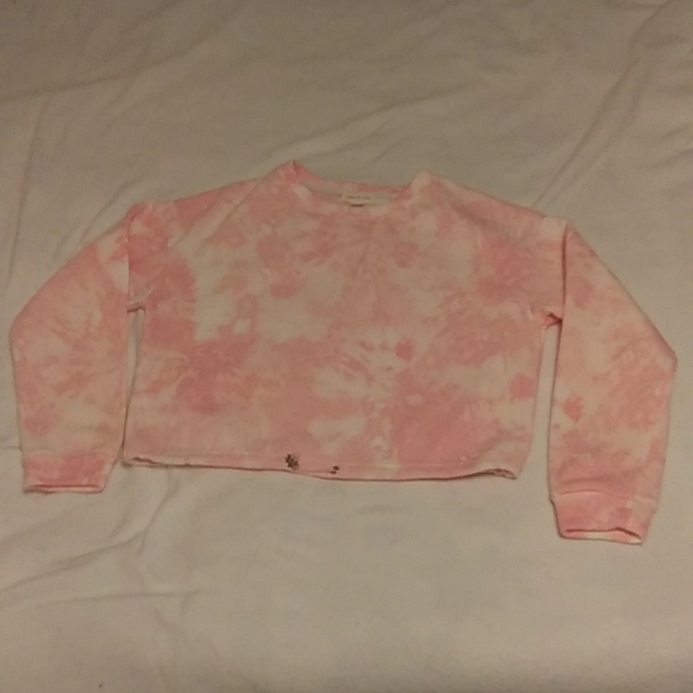 Urban Girl Women's Top, Size Large, Color Pink/White tie dye effect, Like New